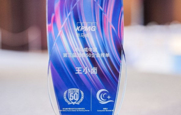 王小卤登上2023「毕马威中国消费50榜单」