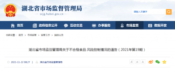 湖北市监局：关于不合格食品风险控制情况的通告